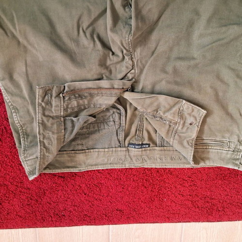American Eagle chino pants used, gray and green khaki, size 32x34, set of 2
