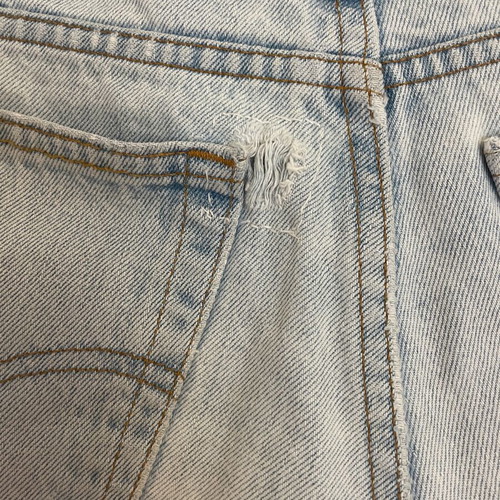 Levi's vintage denim shorts large with rips, used