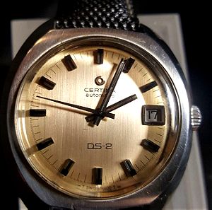 CERTINA DS-2 TURTLEBACK (TORTUGA) , AUTOMATIC , DATE, SILVER DIAL TOP CONDITION VERY RARE DIVERWATCH