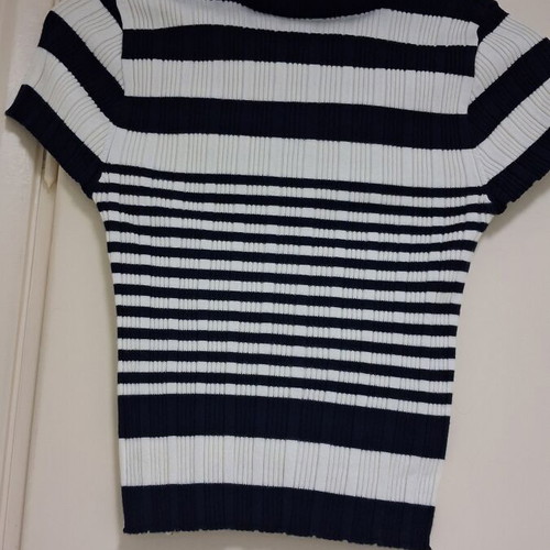 Short-sleeve shirt Stradivarius x Starter size S like new, white and blue