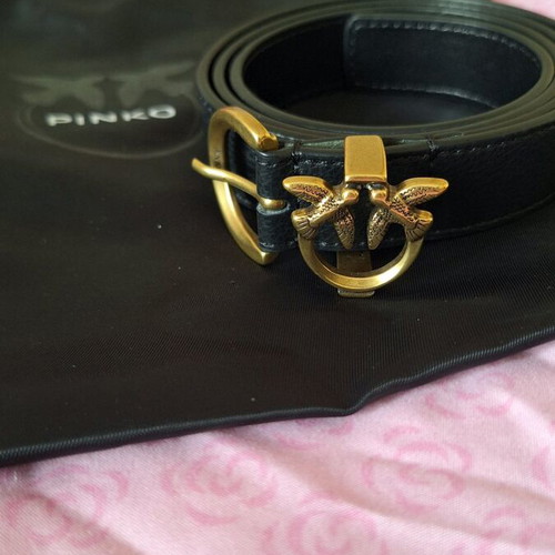 Pinko leather belt black like new, small size
