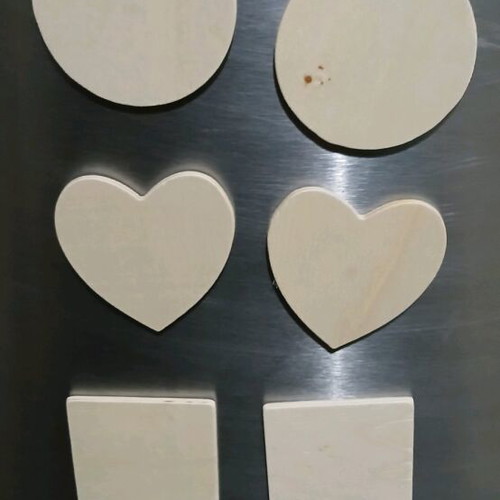 Wooden magnets new, set of 6 pieces for diy