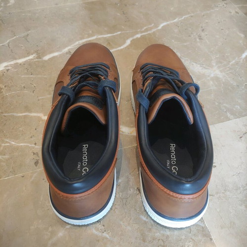 Renato Garini men's shoes used, size 43, tan blue