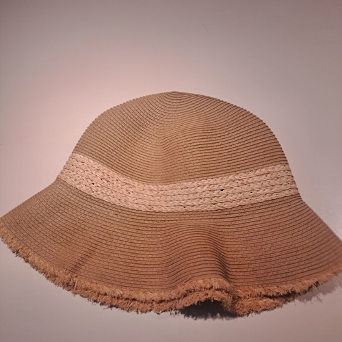 Beach hat, flexible, beige, size L
