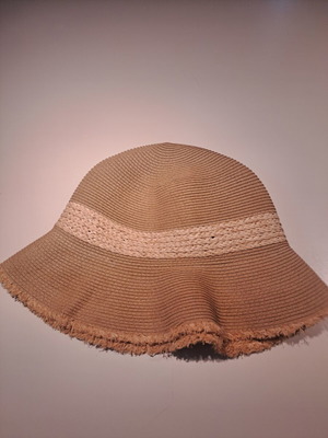 Beach hat, flexible, beige, size L
