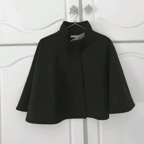 Women's short black suede cape Zara new, size M-L