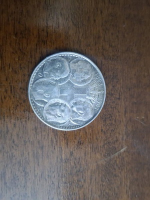 Silver coin 30 drachmas 1963 used, commemorative edition