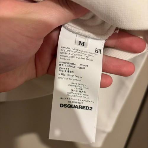 Dsquared2 iconic unisex sweatshirt like new, white, size M