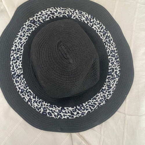 Marks & Spencer ladies black animal print beach hat
