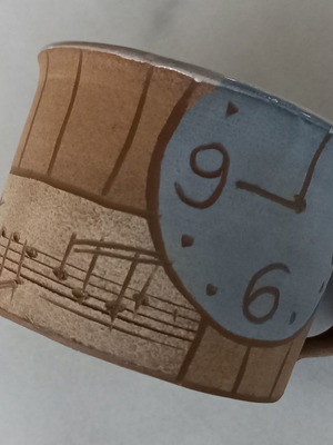 Ceramic mug from Czechia new, unique with musical design