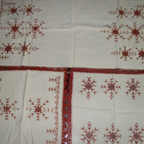 Set of 3 Handmade Embroidered Table Linens Like New