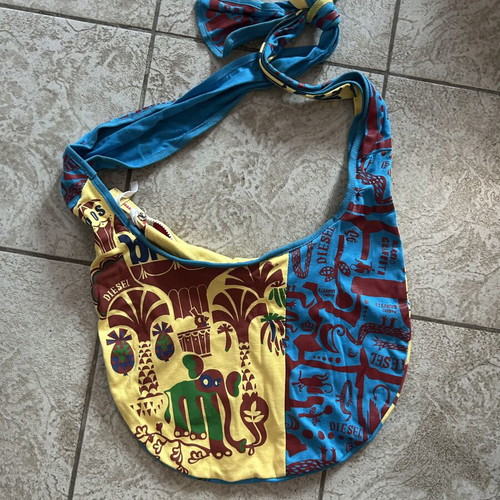 Diesel 90s vintage shoulder bag used, colorful graphic prints