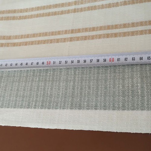 Soviet Linen Table Runner new, large size, striped pattern
