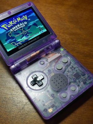 Nintendo Gameboy Advance SP IPS Transparent Purple Edition used