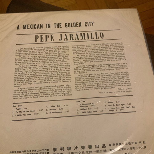 Pepe Jaramillo A Mexican In The Golden City LP 1965 like new