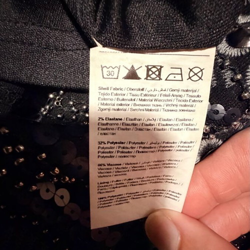 Skirt with sequins and metallic details new, size M, black