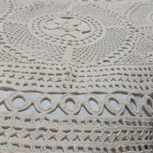 Machine lace round tablecloth 1.80 m, unused