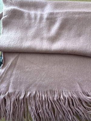 H&M pink knitted scarf, very soft