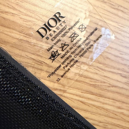 Dior Beauty toiletry bag new, black with Cannage mesh