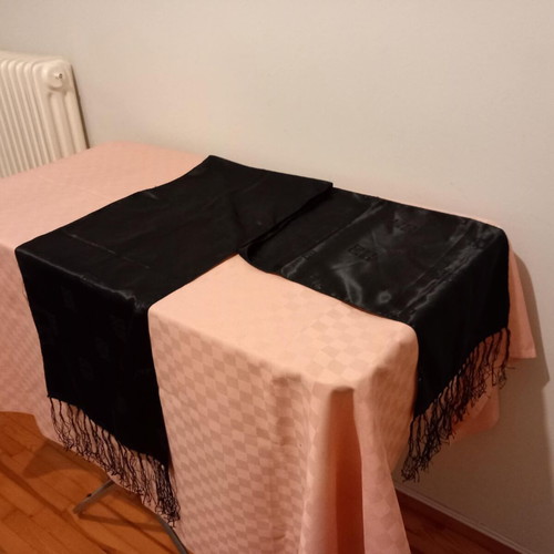 Satin scarf black new
