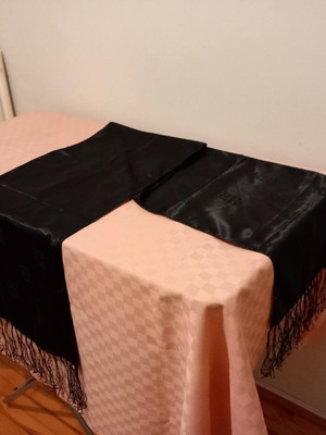 Satin scarf black new