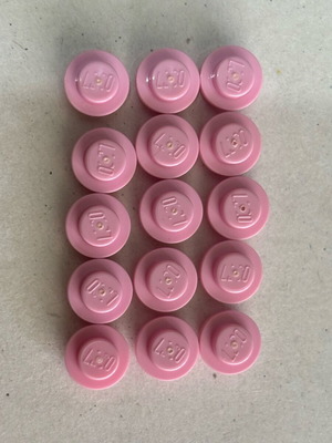 LEGO Pink Round 1x1 Plates like new, pack of 15 pieces