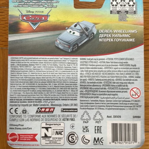 Disney Cars Derek Wheeliams Toy Car sealed