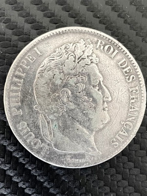 Silver 5 Francs Louis-Philippe I coin used, 90% silver