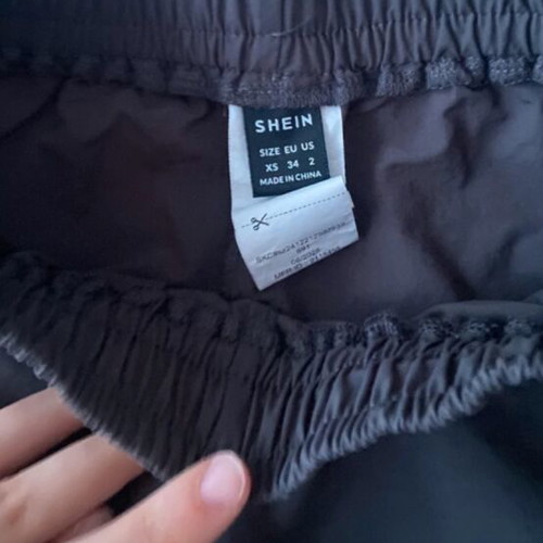 Shein Y2K style athletic shorts black with pink stripes