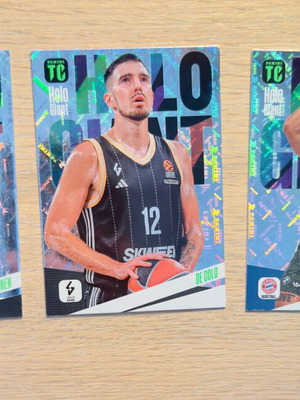 Σετ 3 νέων καρτών Panini EuroLeague Top Class 2025 Holo Giant