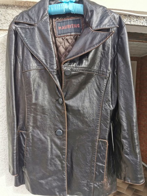 Leather jacket like new, genuine leather, black, size M