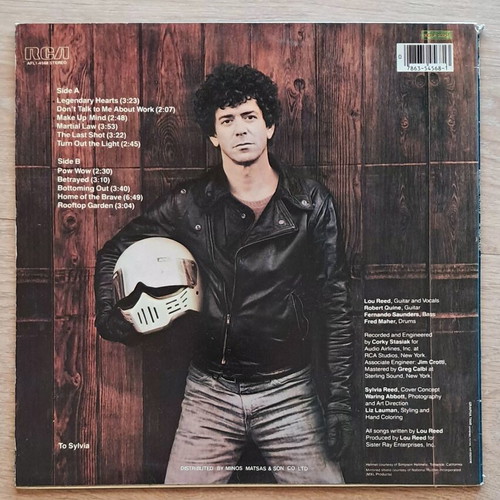 Lou Reed Legendary Hearts LP like new, rock