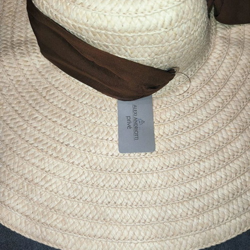 Straw hat Alexi Andriotti Prive new, beige and brown