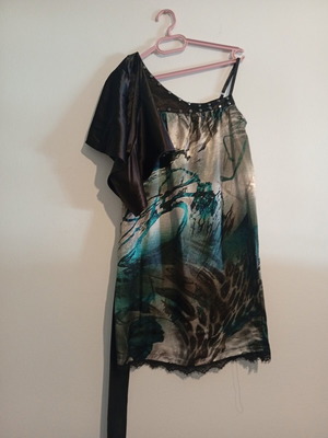 On Line dress size small shiny one-shoulder new