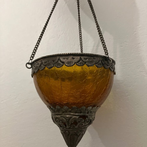 Hanging conical lamp used, vintage