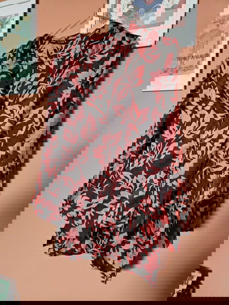 Zara oversized σατινε πουκαμισο