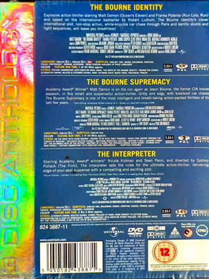 DVD ανθολογία ταινιών δράσης με The Bourne Identity και The Interpreter
