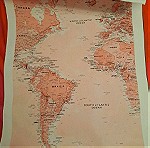 Αφίσα 45×50 (με το άσπρο περιθώριο) με χάρτη σε ροζ απόχρωση