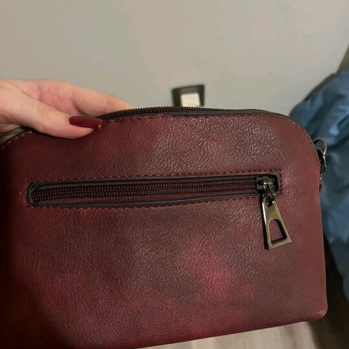 Crossbody bag burgundy like new with adjustable strap