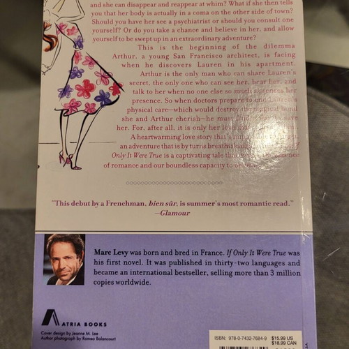 If Only It Were True Novel by Marc Levy like new, English