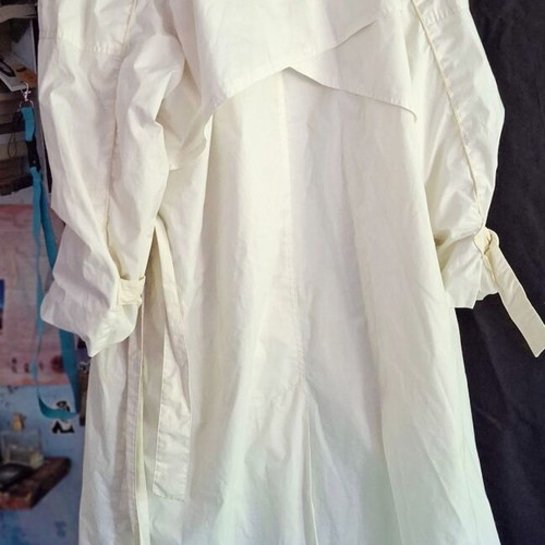 Vintage trench coat Makedonija Sport white, like new, 80s/90s