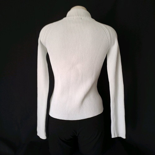 Naf Naf knitted cardigan like new, fitted, white, size L