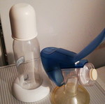 Manual breast pump used