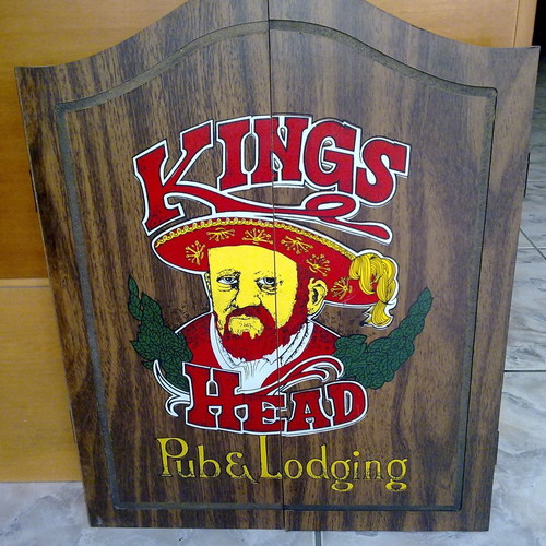 Wooden Dartboard Frame with Opening Doors used