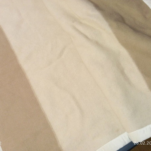 Somma N Grace Light Beige Blanket in Pure New Zealand Wool, New