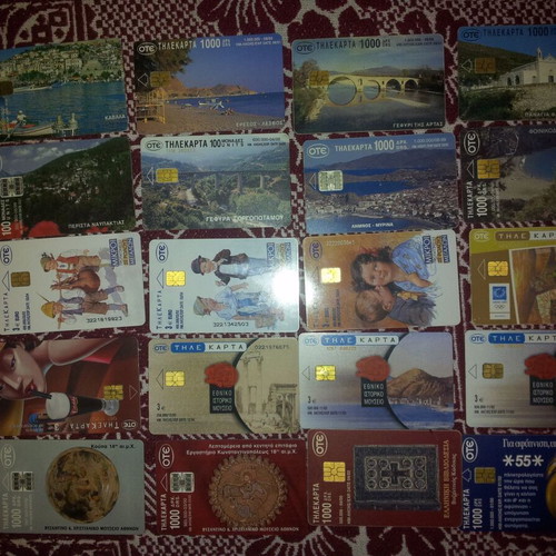 Phone cards used, pack of 20 pieces