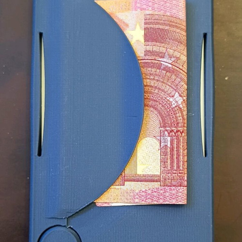 3D Printed Wallet with Clip made to order, blue