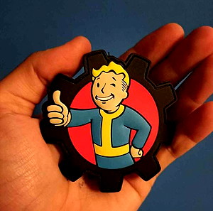 Fallout Vault Boy 3d Pvc Patch καλής ποιότητας με velcro για να κολλάει σε ανάλογες επιφάνειες δεν έχει χρησιμοποιηθεί ποτέ Fallout Video Game RARE Vault Boy Thumbs Up