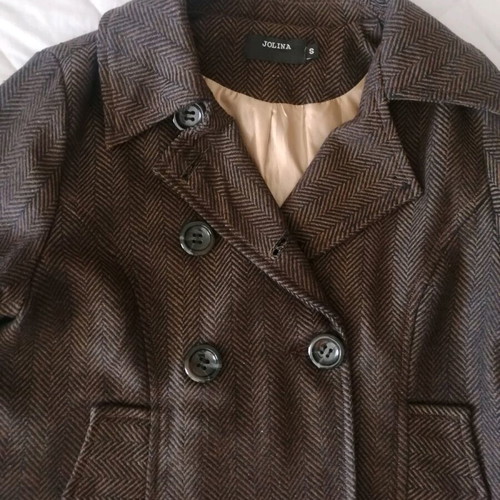 Women's short jacket size S like new, black and brown