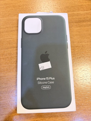 Apple Silicone Case for iPhone 15 Plus Cypress new, original